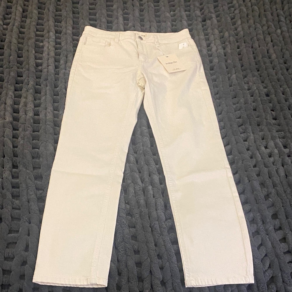 Indigo Six Women's Straight Jeans in Cream